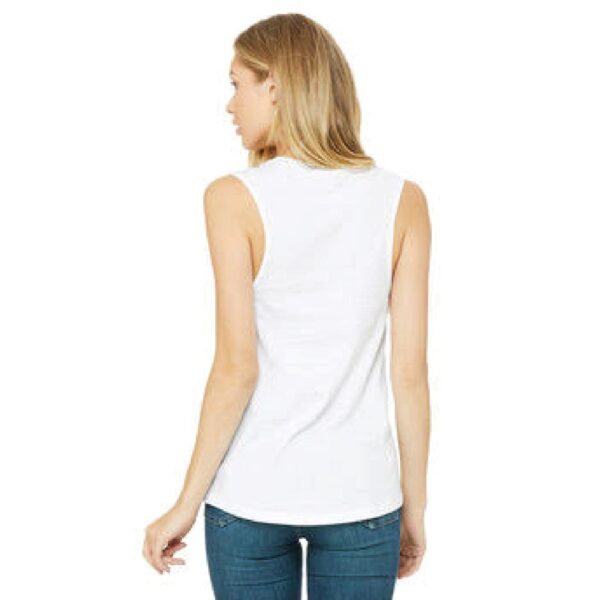 Wahoo Ladies Bella+Canvas Muscle Tank- WHITE - Image 3