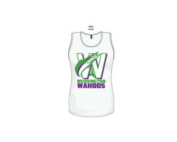Wahoo Ladies Bella+Canvas Muscle Tank- WHITE